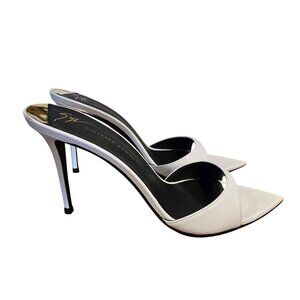 Giuseppe Zanotti White Patent Leather Stiletto Sandal Italy 38, US 8